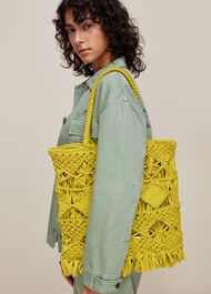 Clea Crochet Tote Lime