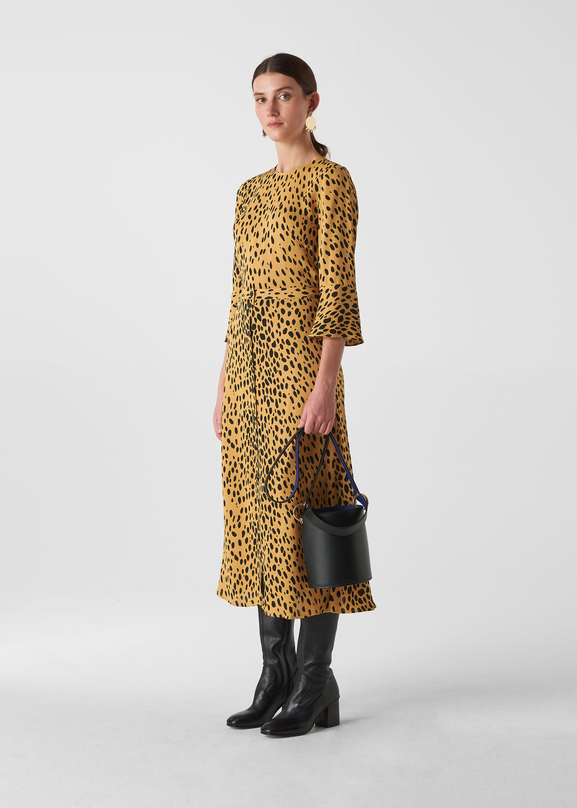 Yellow animal print top 2025