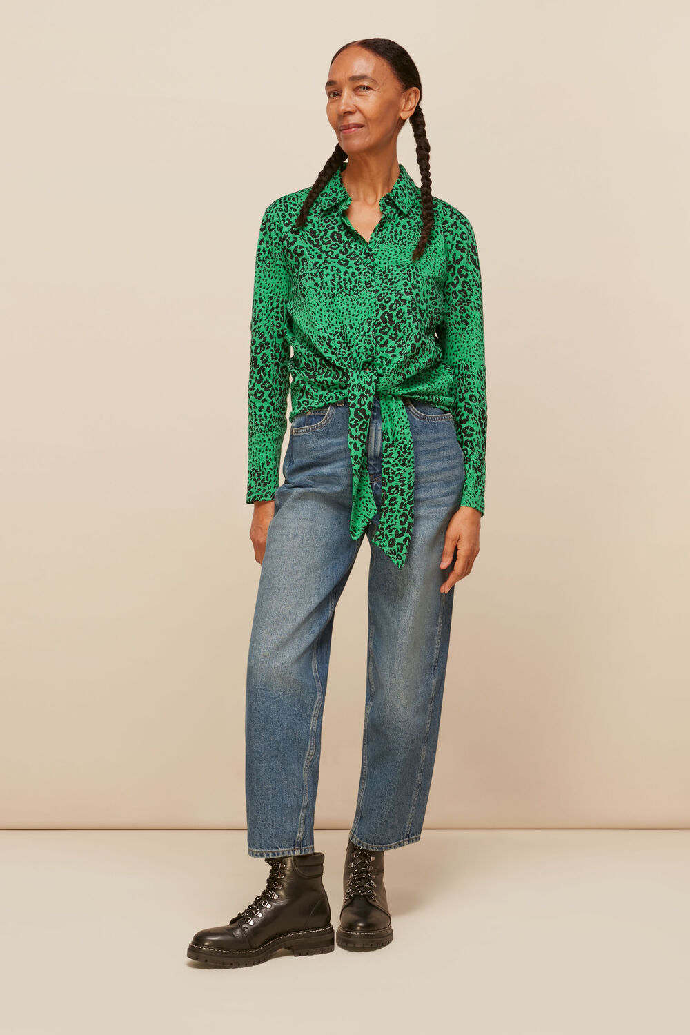 Speckled Animal Tie Shirt