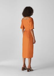 Ambika Linen Dress Rust