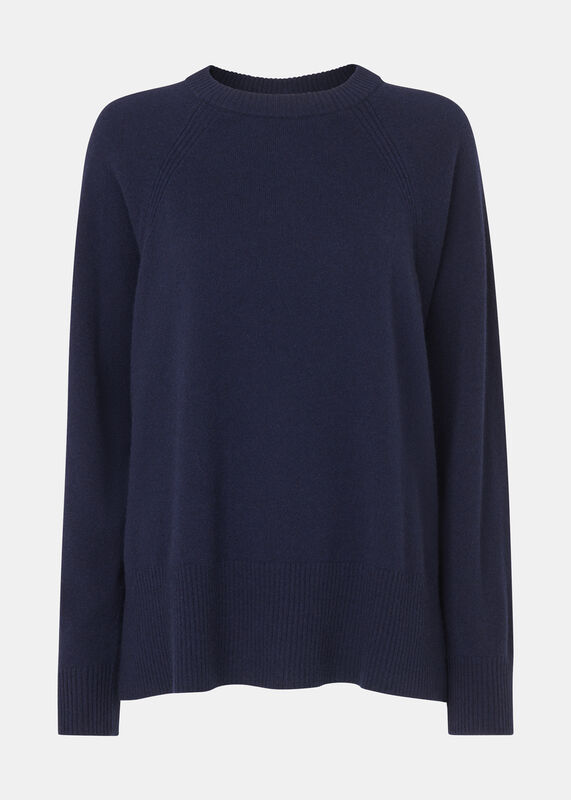 Navy Ultimate Cashmere Crew Neck Sweater