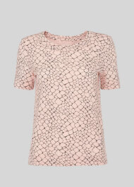 Giraffe Print Rosa T shirt Multicolour