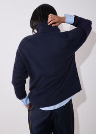 Cashmere Seam Roll Neck Knit