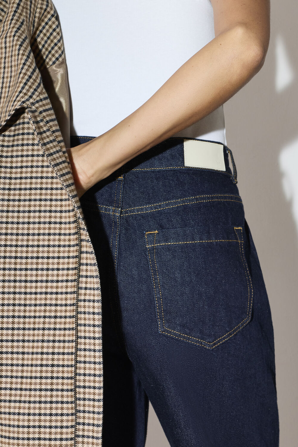 Dark Denim Authentic Barrel Leg Jean