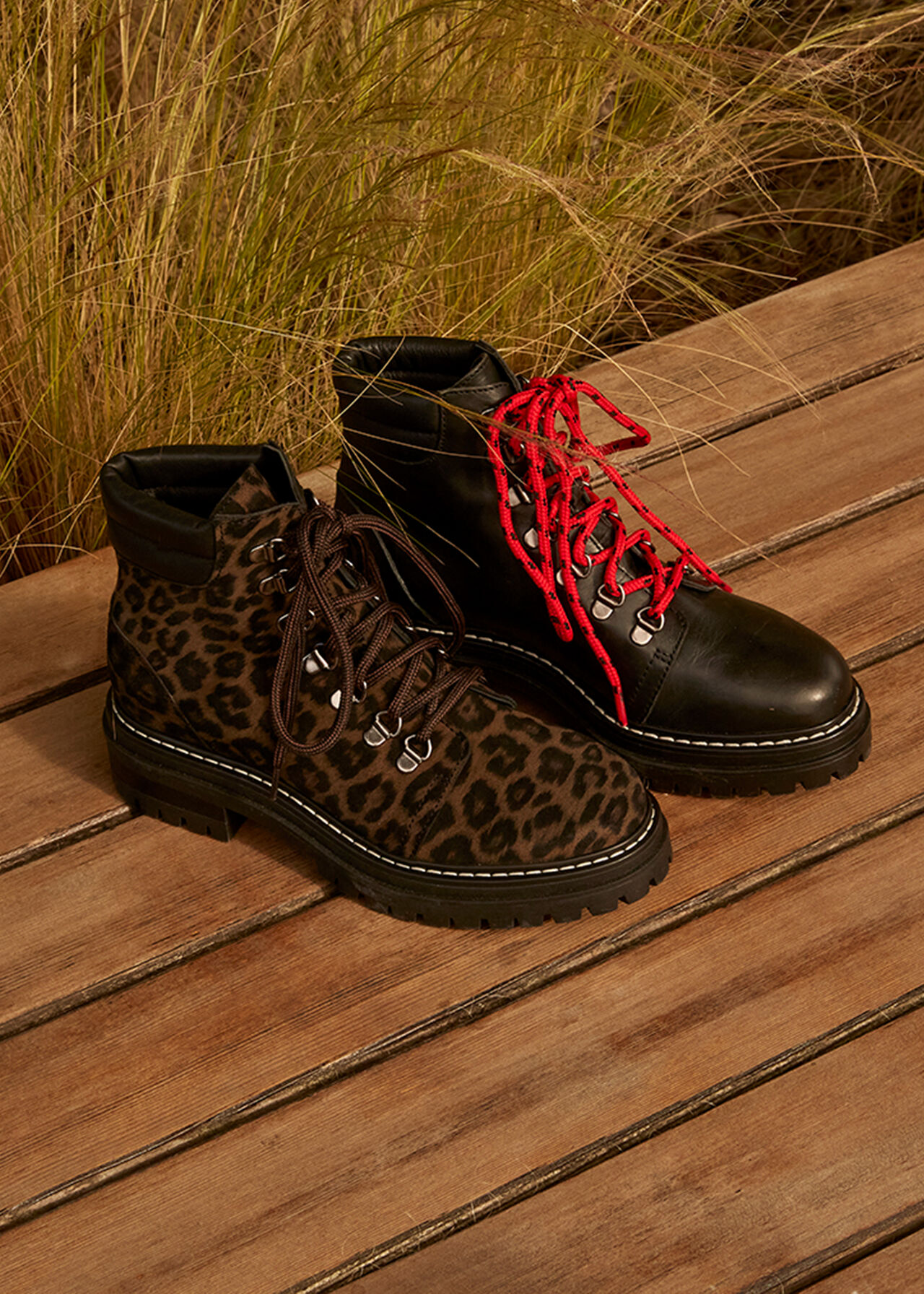 Amber Leopard Lace Up Boot