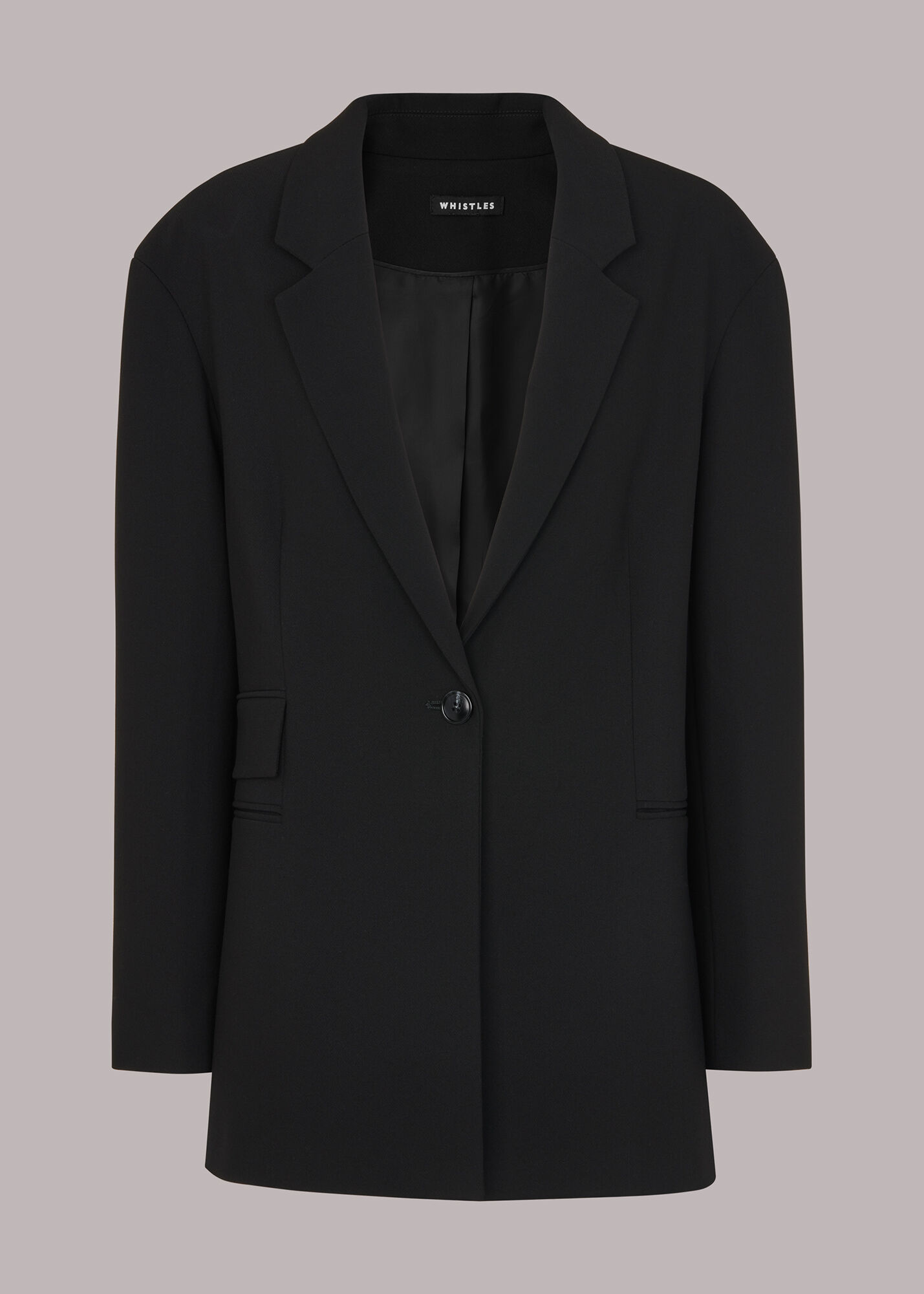 Oversized black discount suit jacket