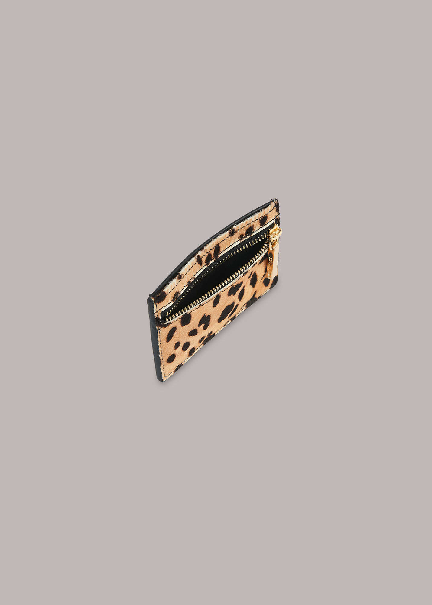 Leopard Print Zip Card Holder | WHISTLES | Whistles US |