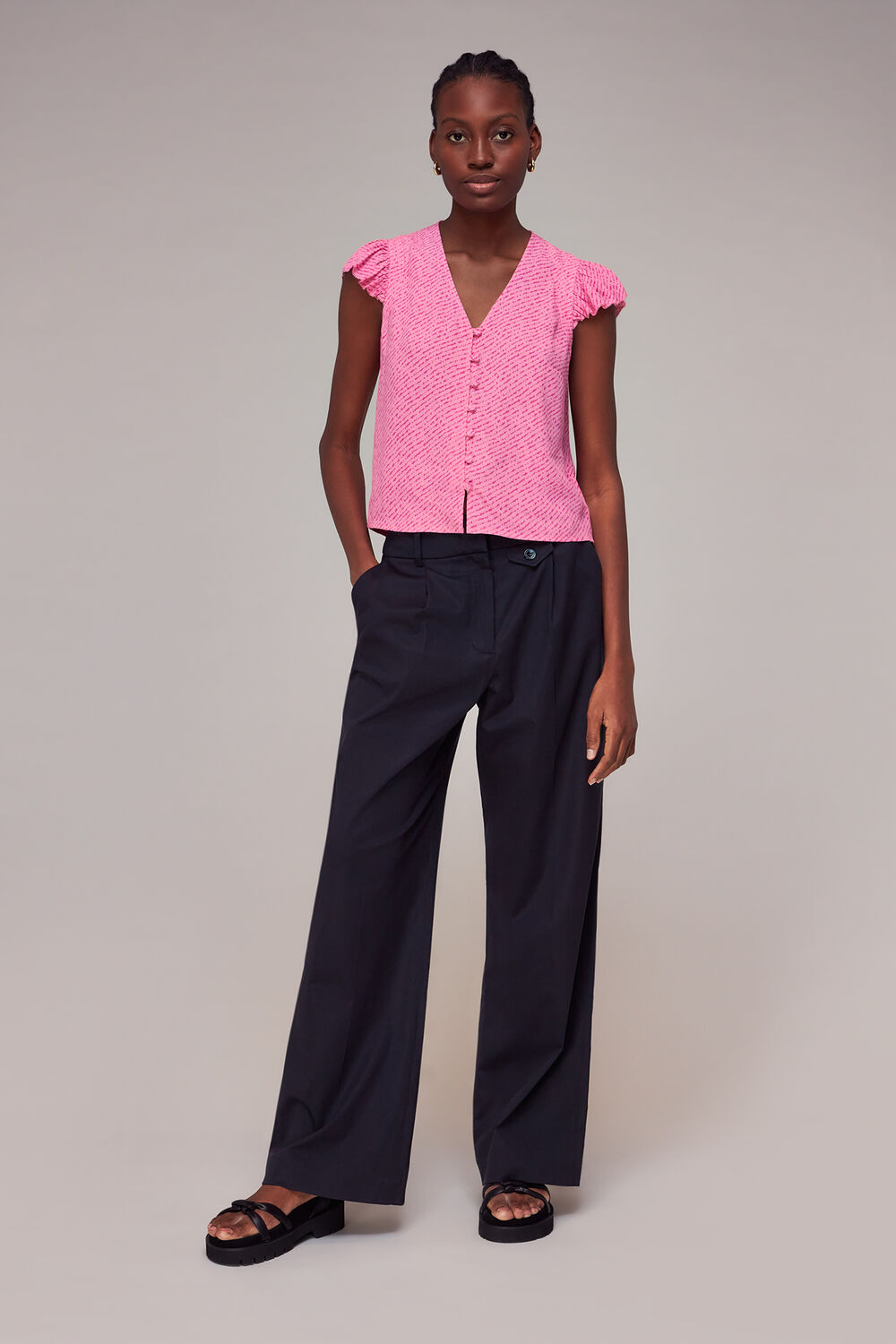 Diagonal Fleck Top