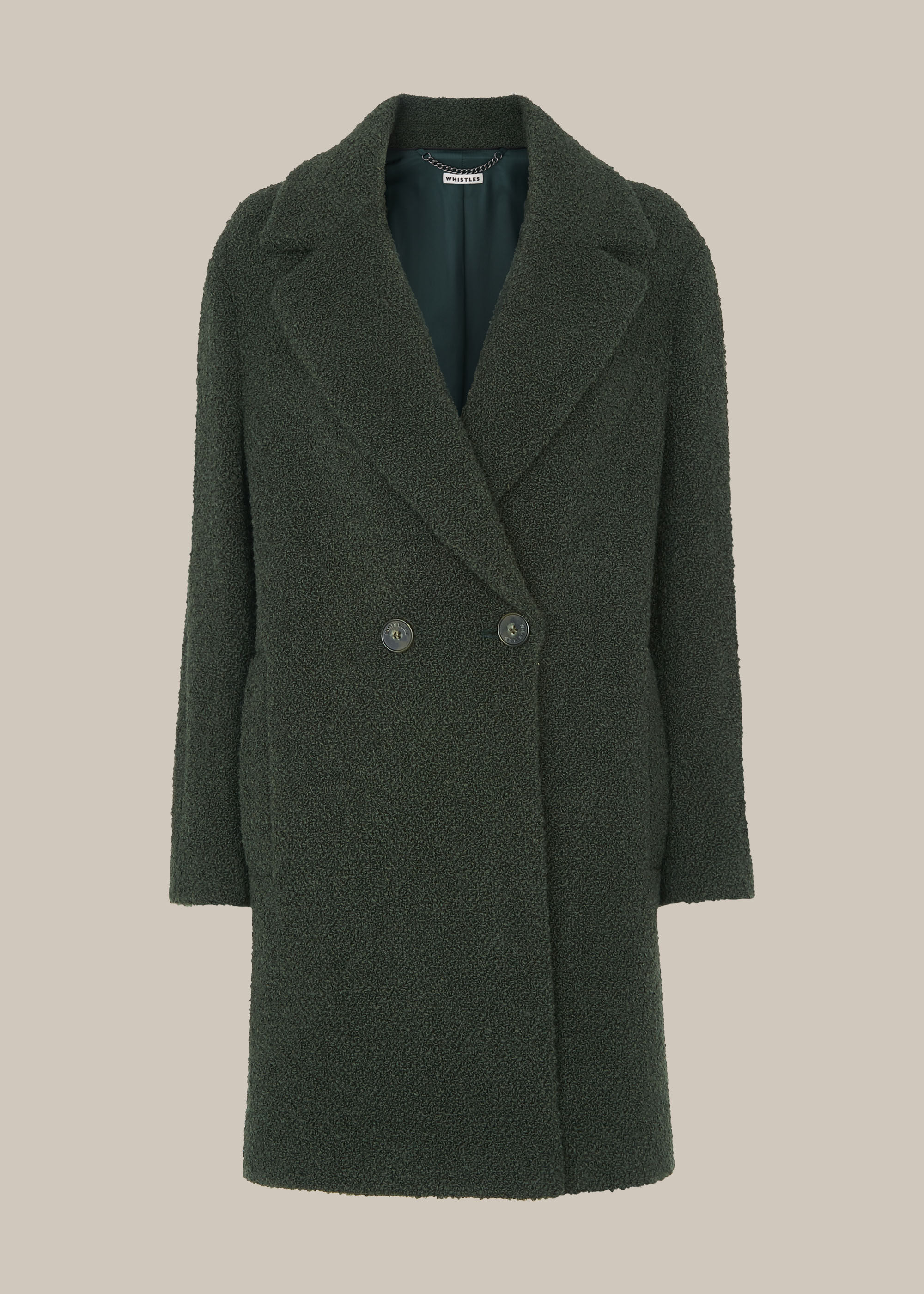 Boucle coat green clearance