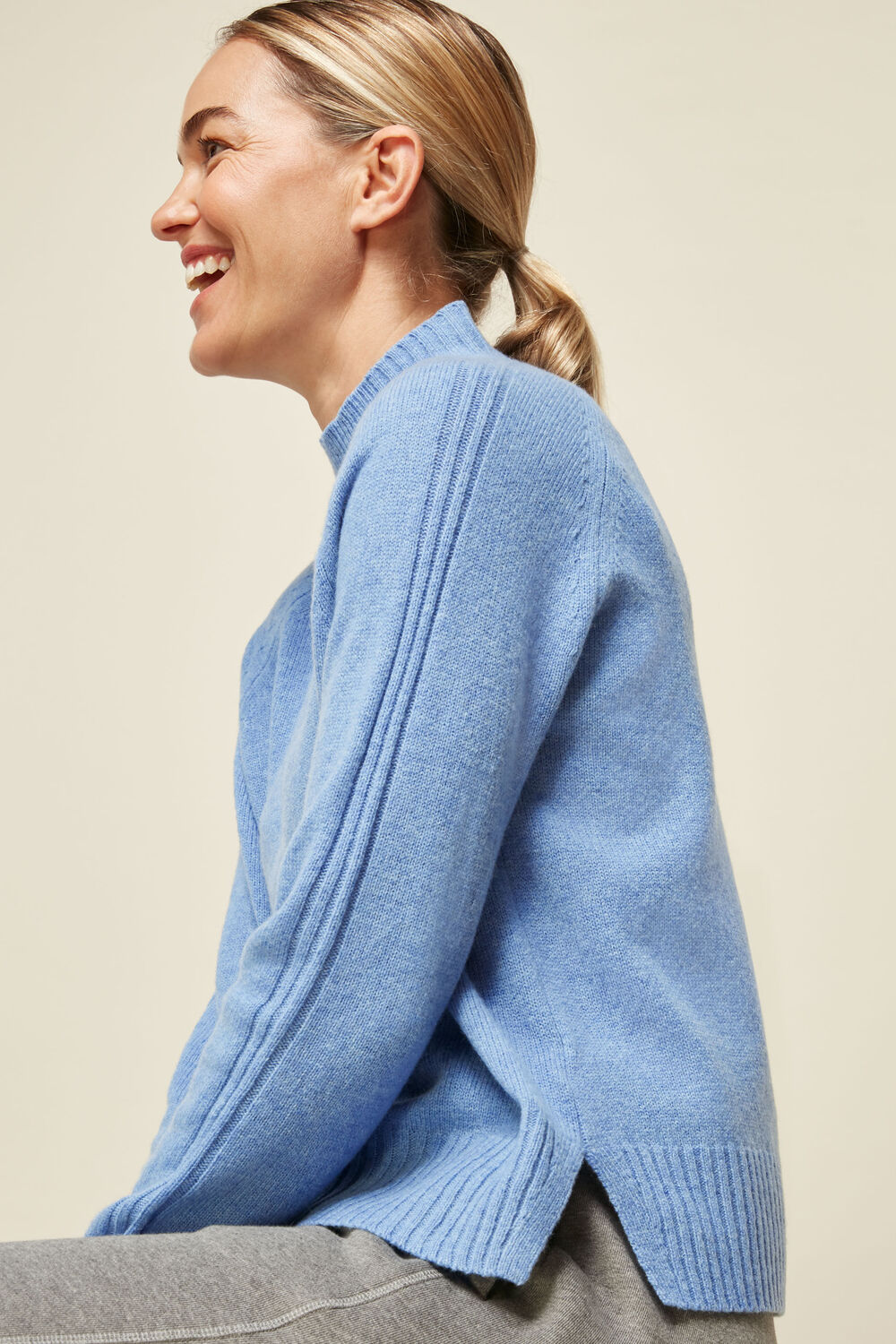 Funnel Neck Merino Wool Knit