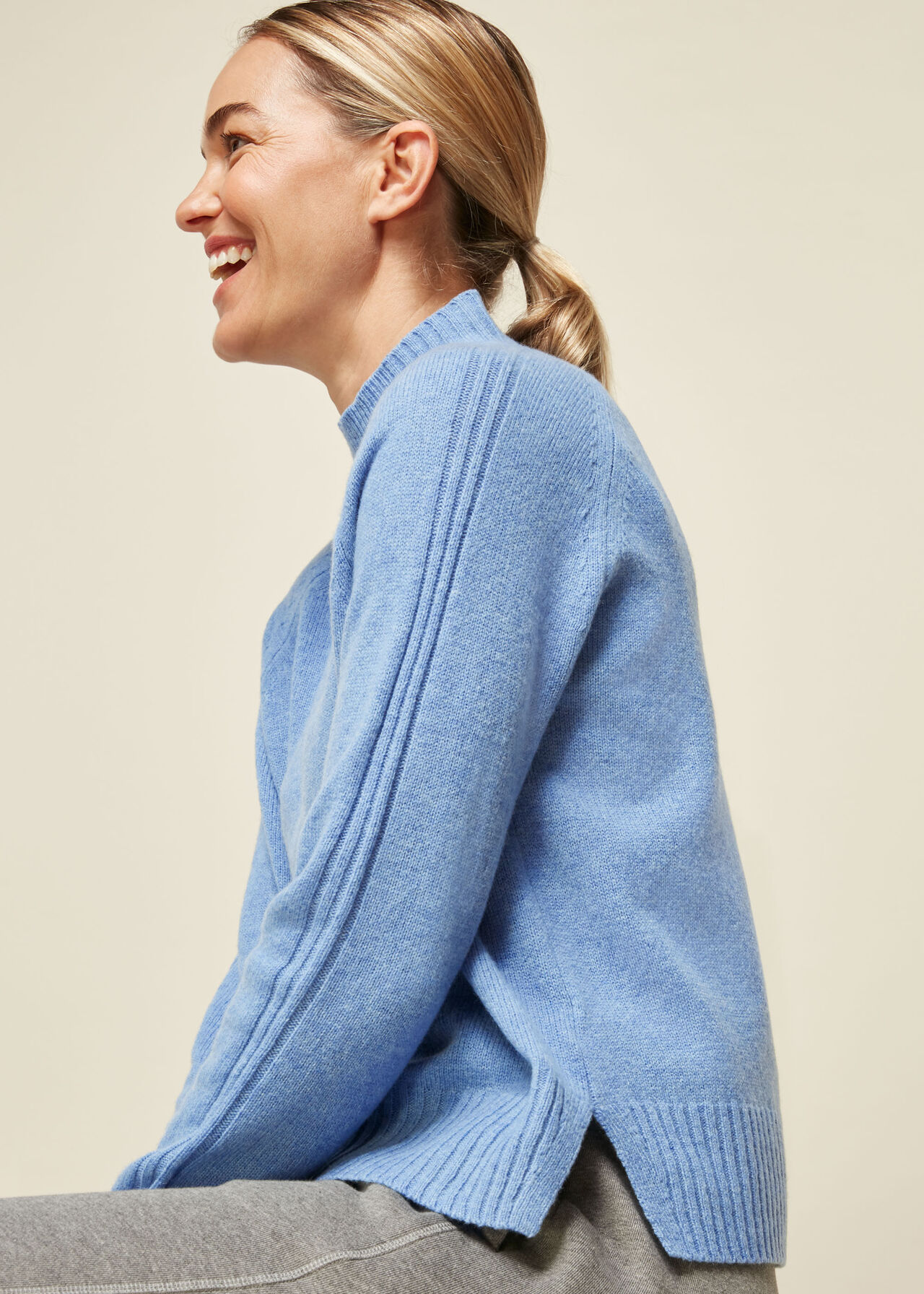 Funnel Neck Merino Wool Knit