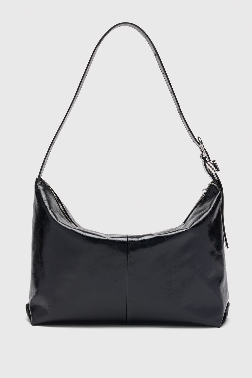 Black Ring Detail Shoulder Bag