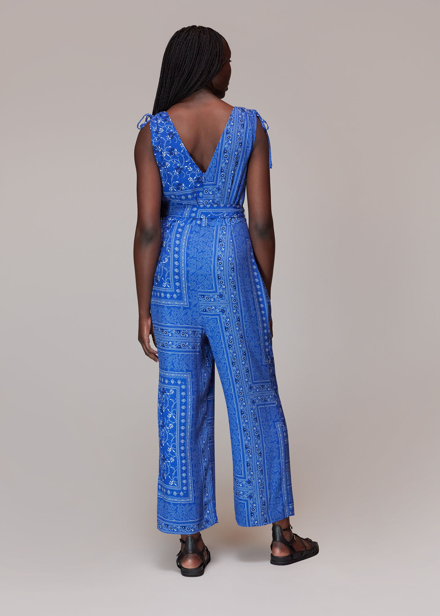 Blue/Multi Bandana Print Jumpsuit WHISTLES