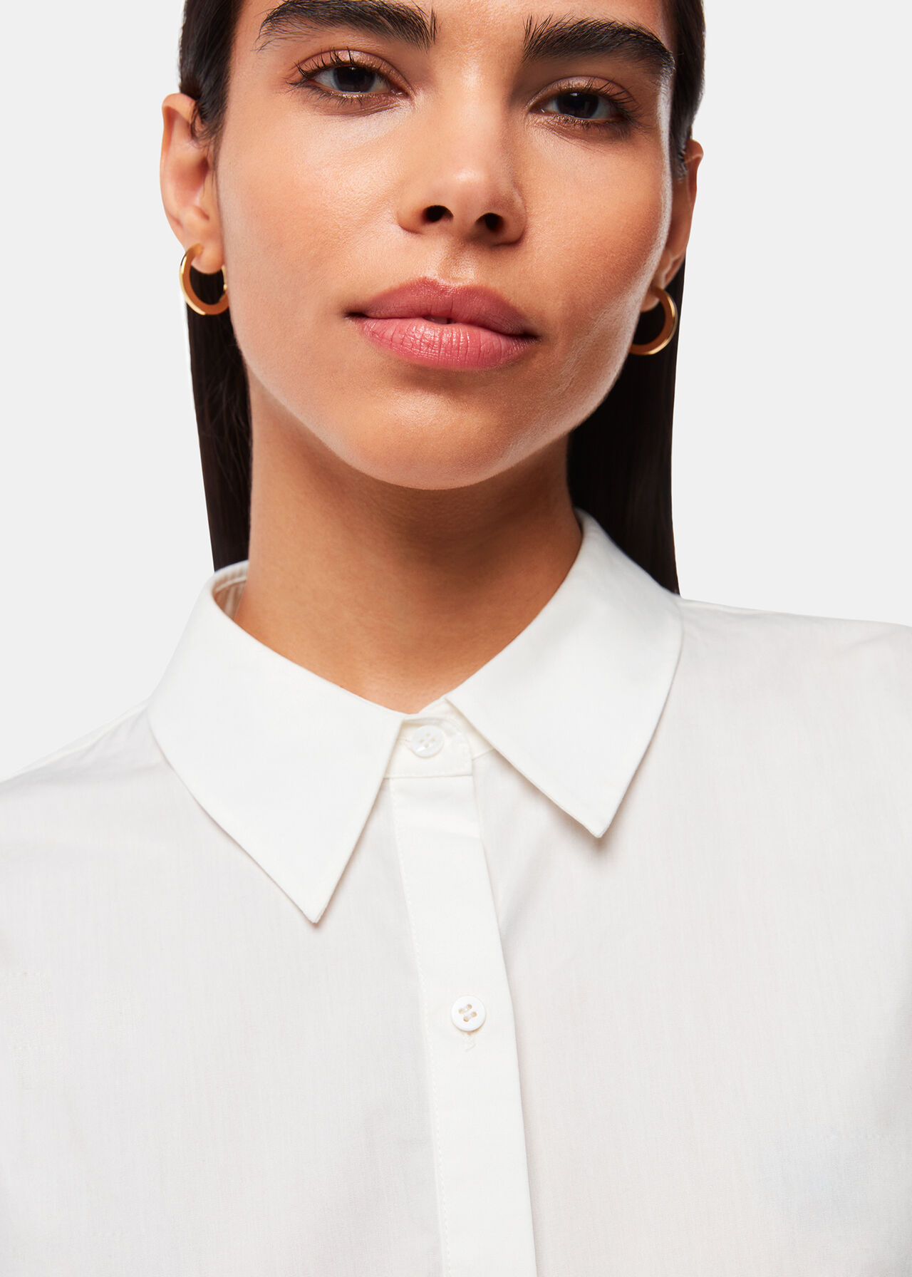 Petite Boxy Cotton Shirt