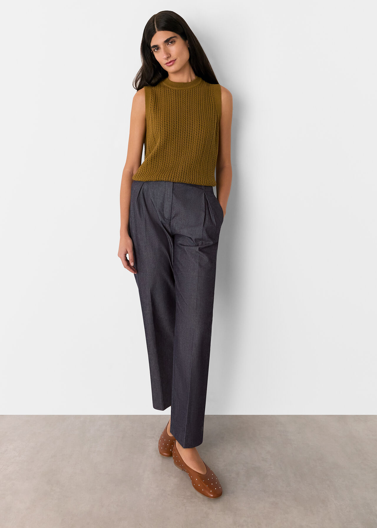 Indigo Barrel Leg Trouser