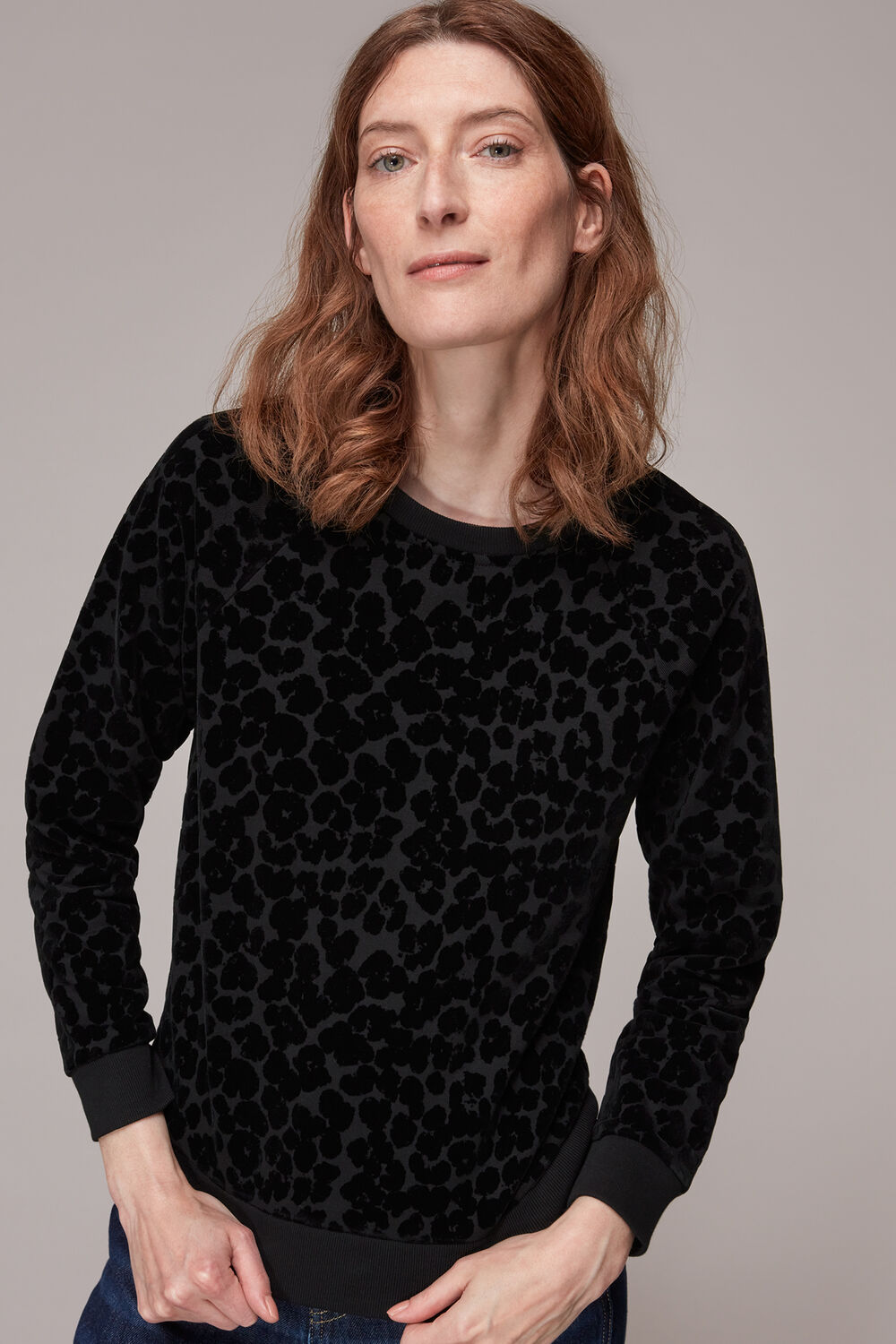 Smudge Animal Flocked Sweat