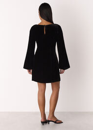 Petite Velvet Flare Sleeve Dress