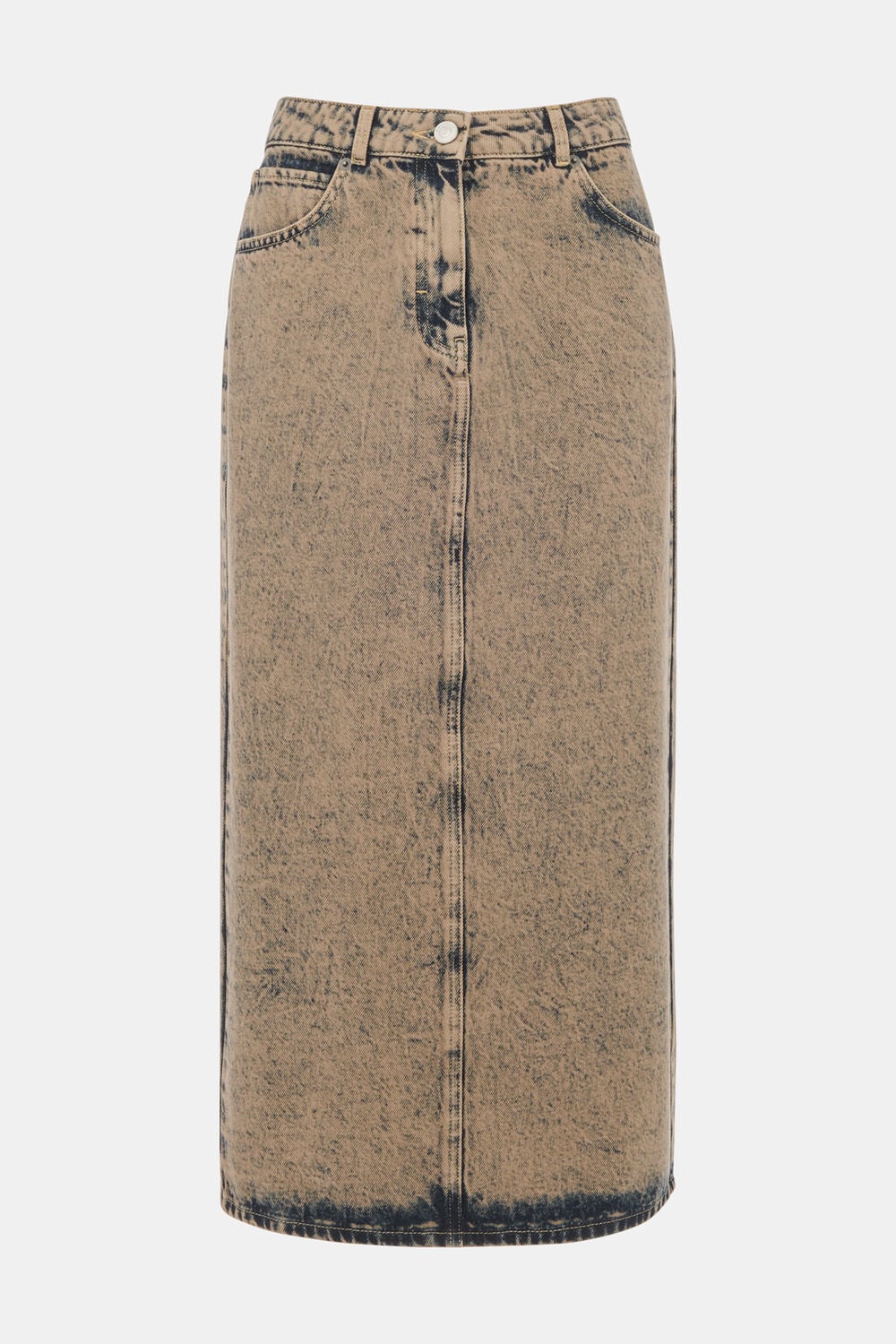 Acid Wash Denim Skirt