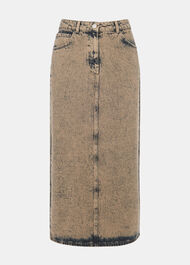 Acid Wash Denim Skirt