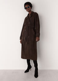 Suede Trench Coat