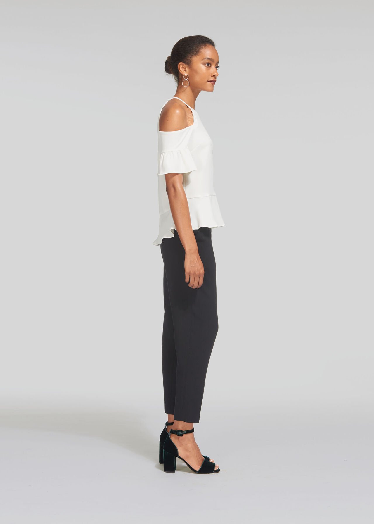 Adele Cold Shoulder Top Ivory