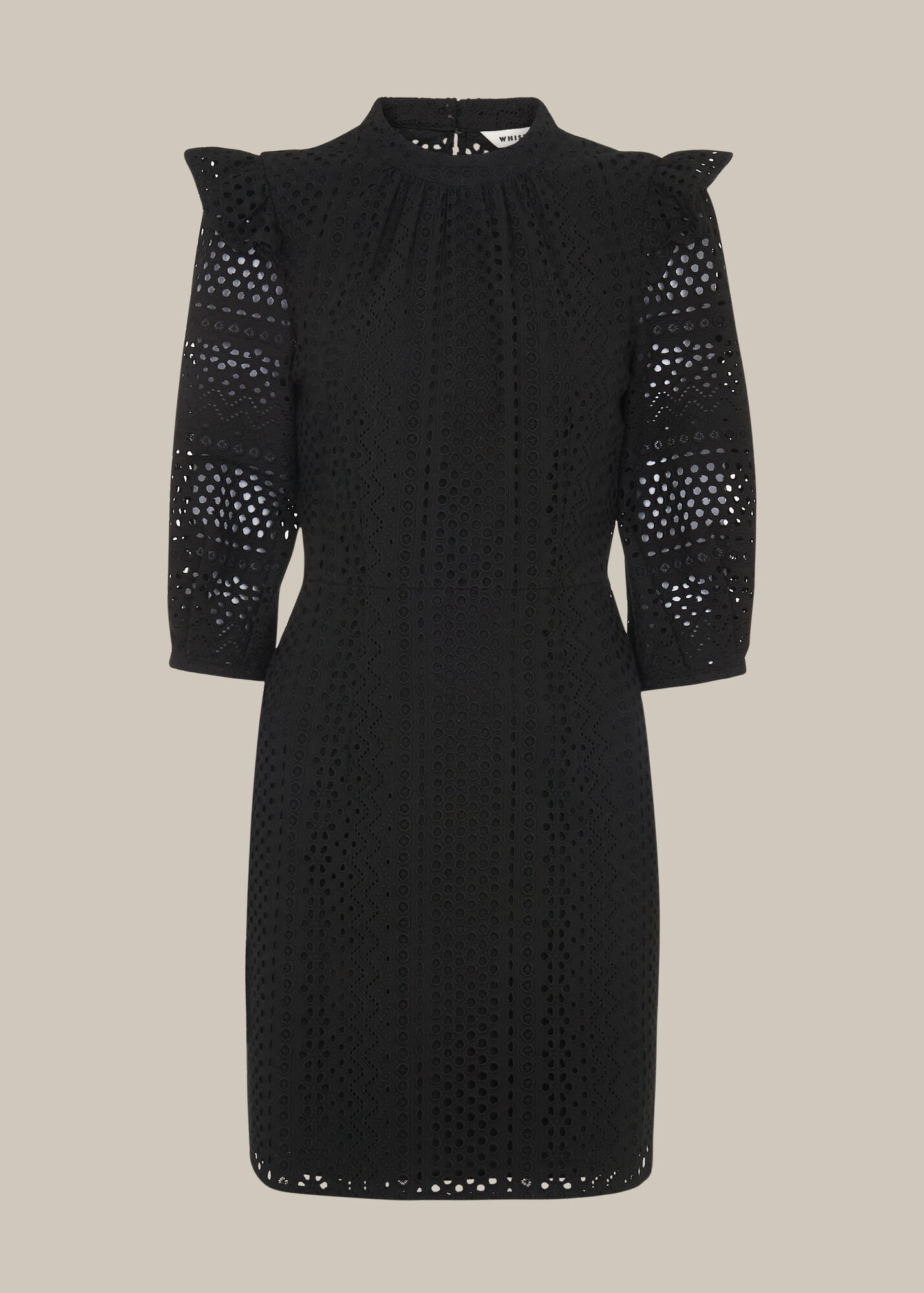 Black Frill Broderie Dress WHISTLES