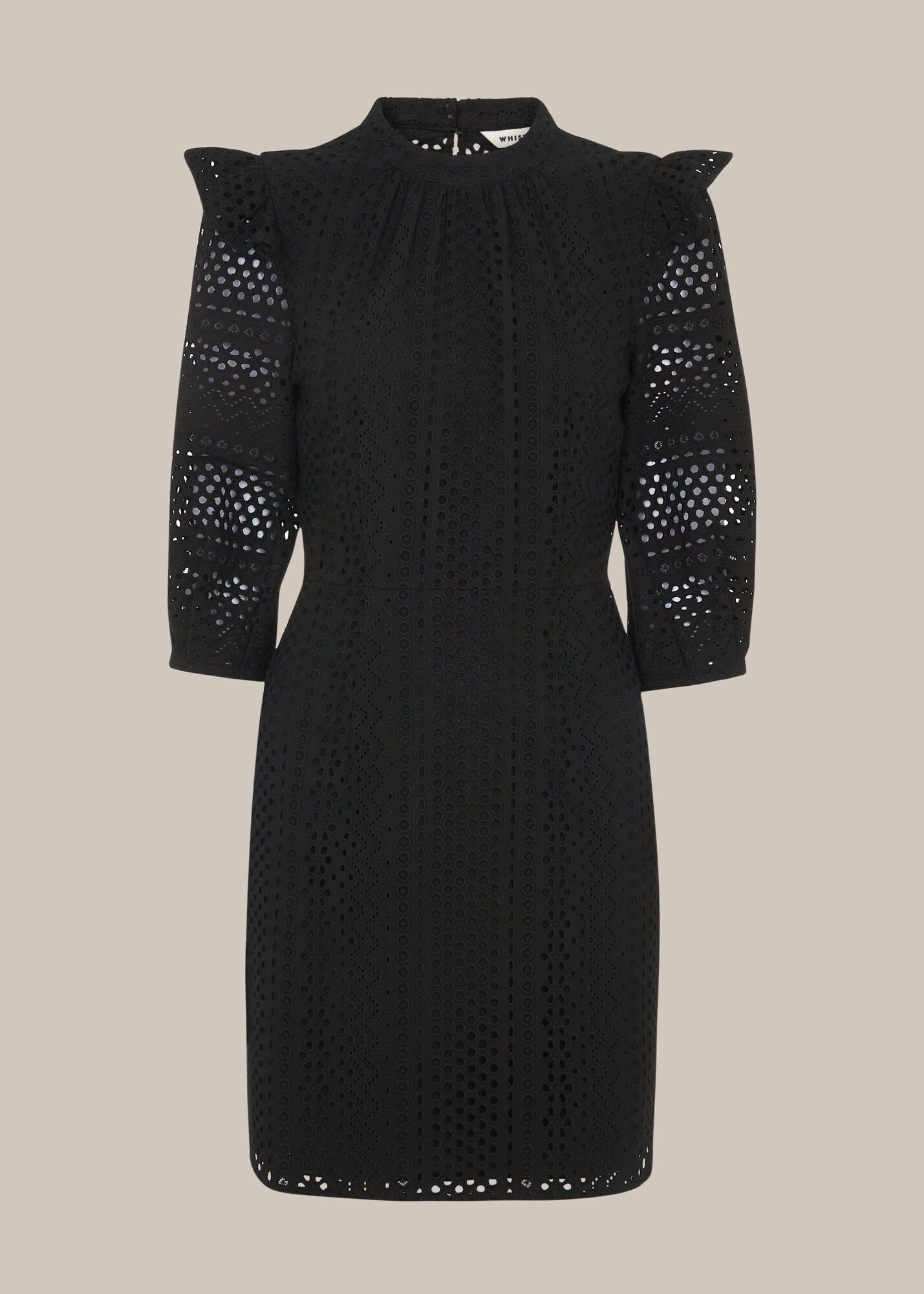 Black Frill Broderie Dress | WHISTLES