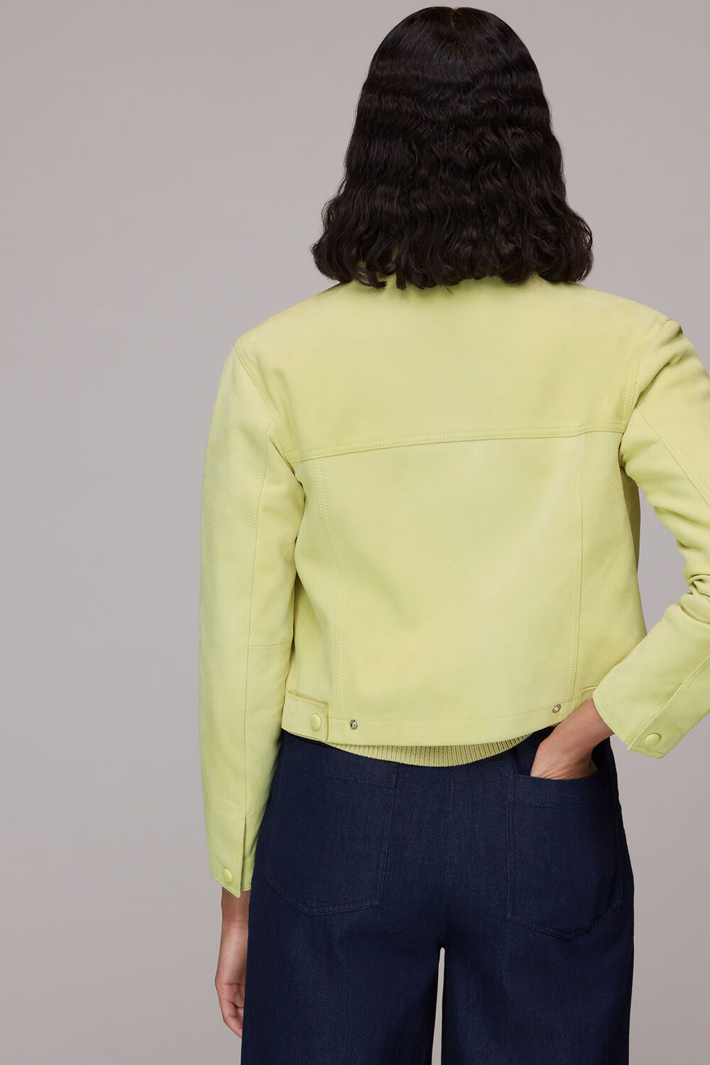 Yuri Cropped Suede Jacket