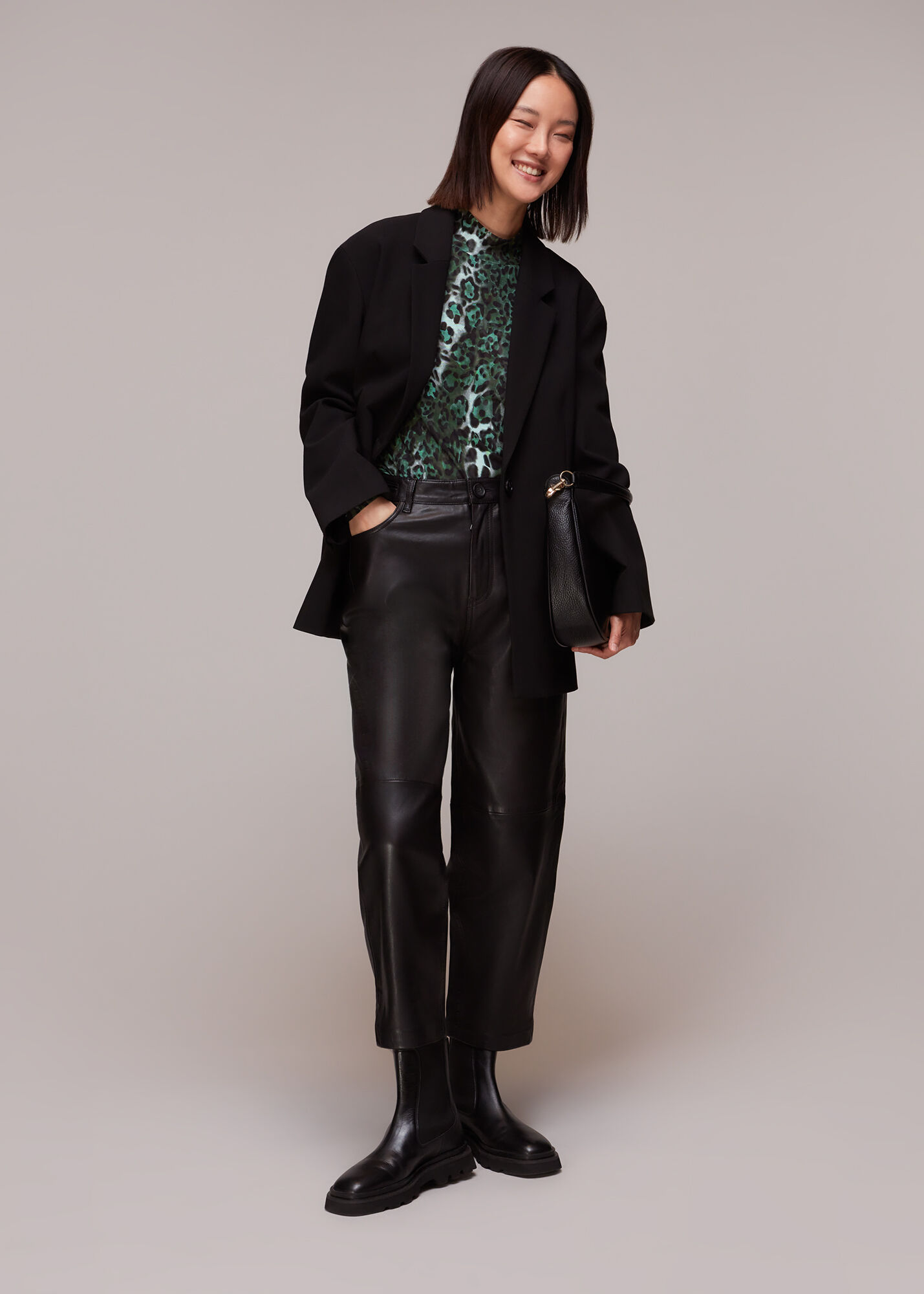 Green/Multi Night Cat Mesh Top WHISTLES