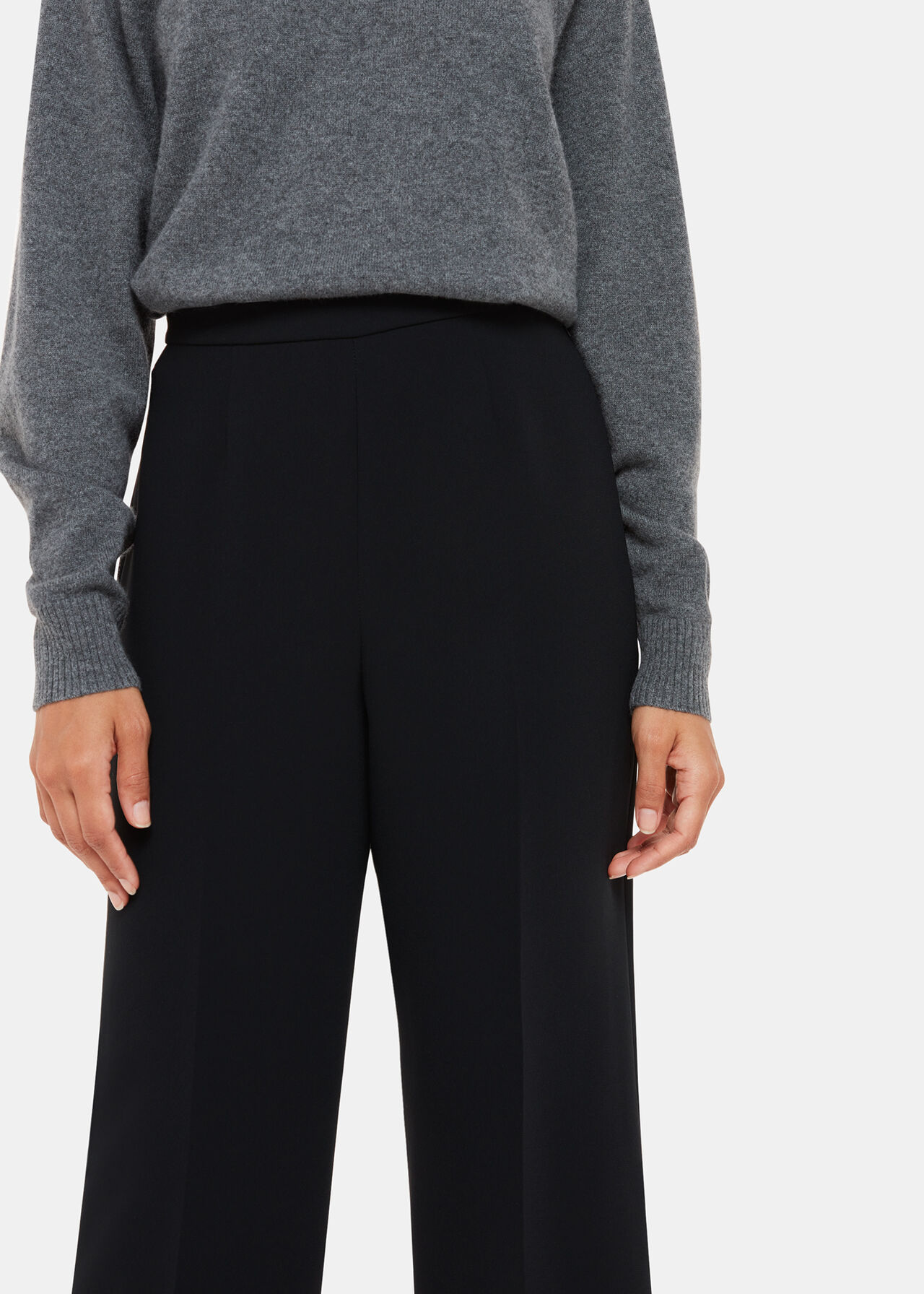 Wide Leg Cropped Trouser