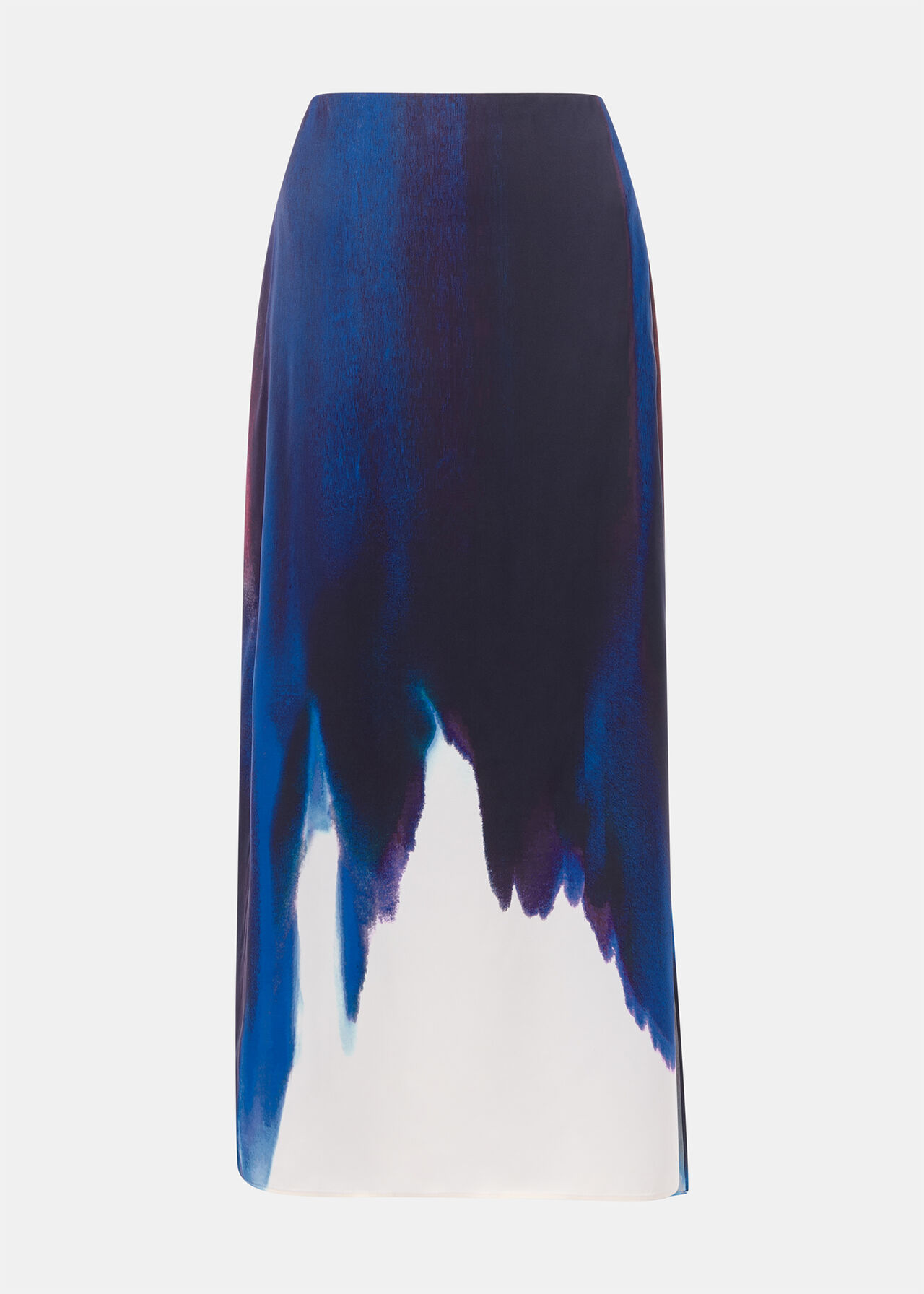 Ice Dye Print Midi Skirt