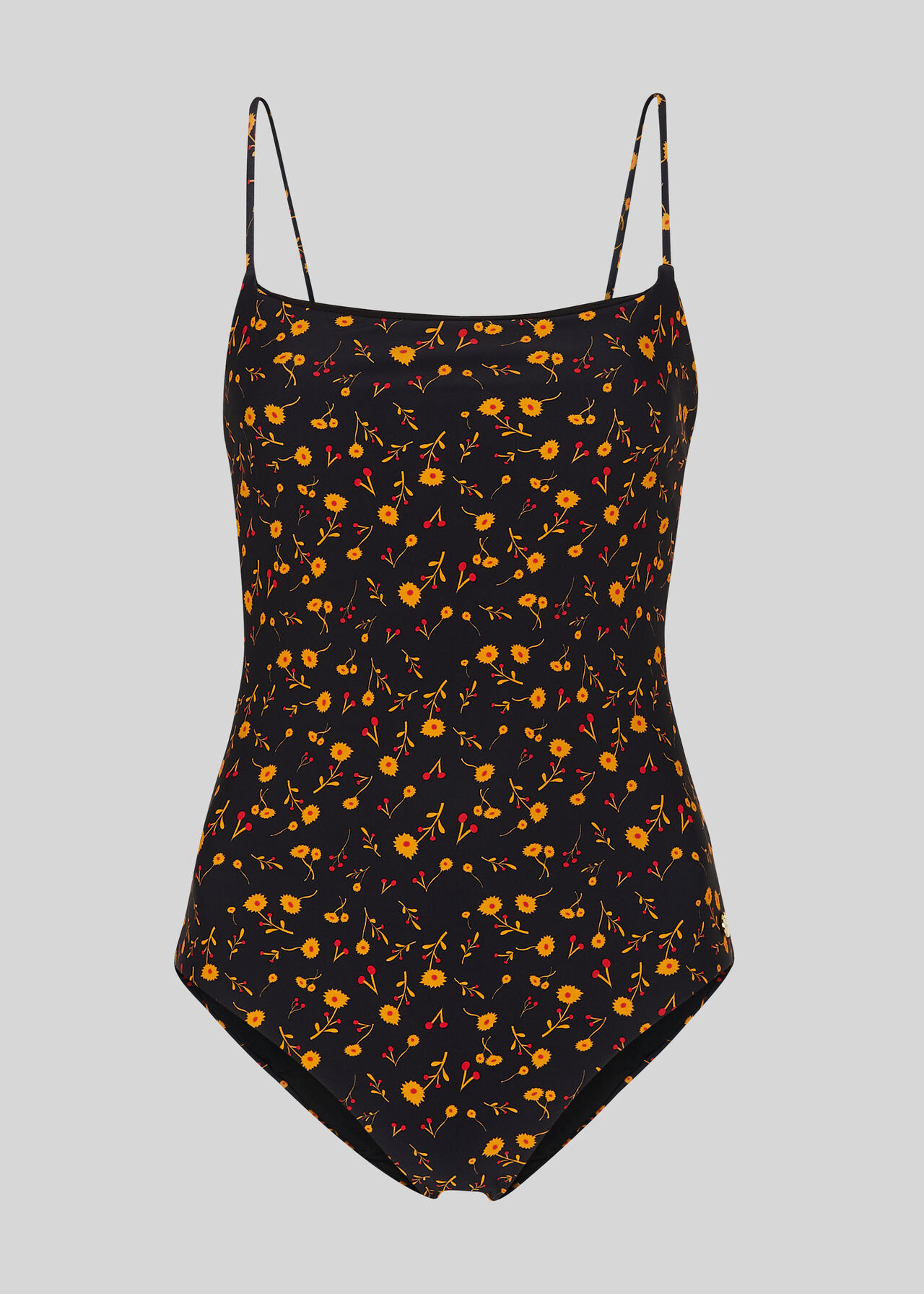 Aster Floral Print Swimsuit Black/Multi
