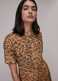 Bark Print Shirt Dress