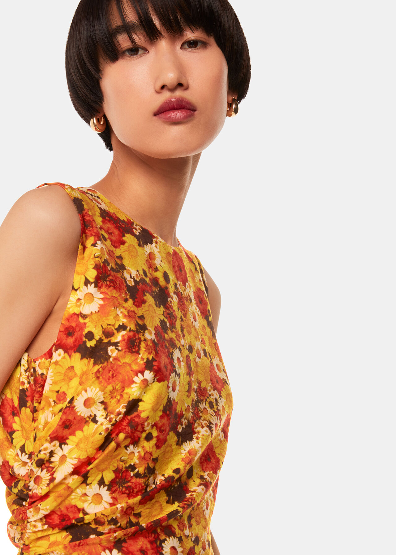 Photographic Daisy Midi Dress