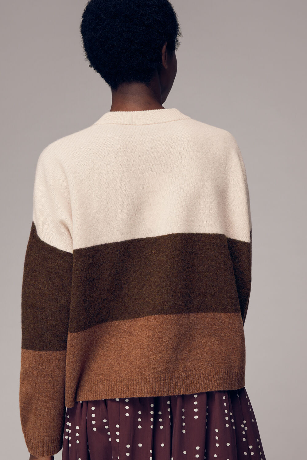Stripe Knitted Wool Sweater