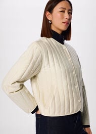 Cone Sleeve Quilted Jacket