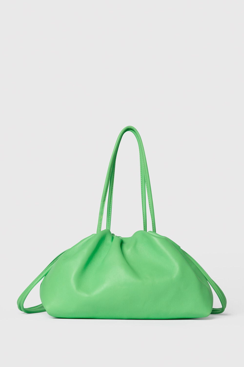 Green Limited Soft Ruched Bag