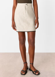 Linen Mix Mini Skirt