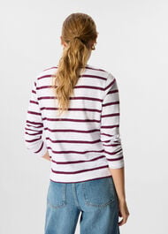 Stripe Crew Neck Pocket Top
