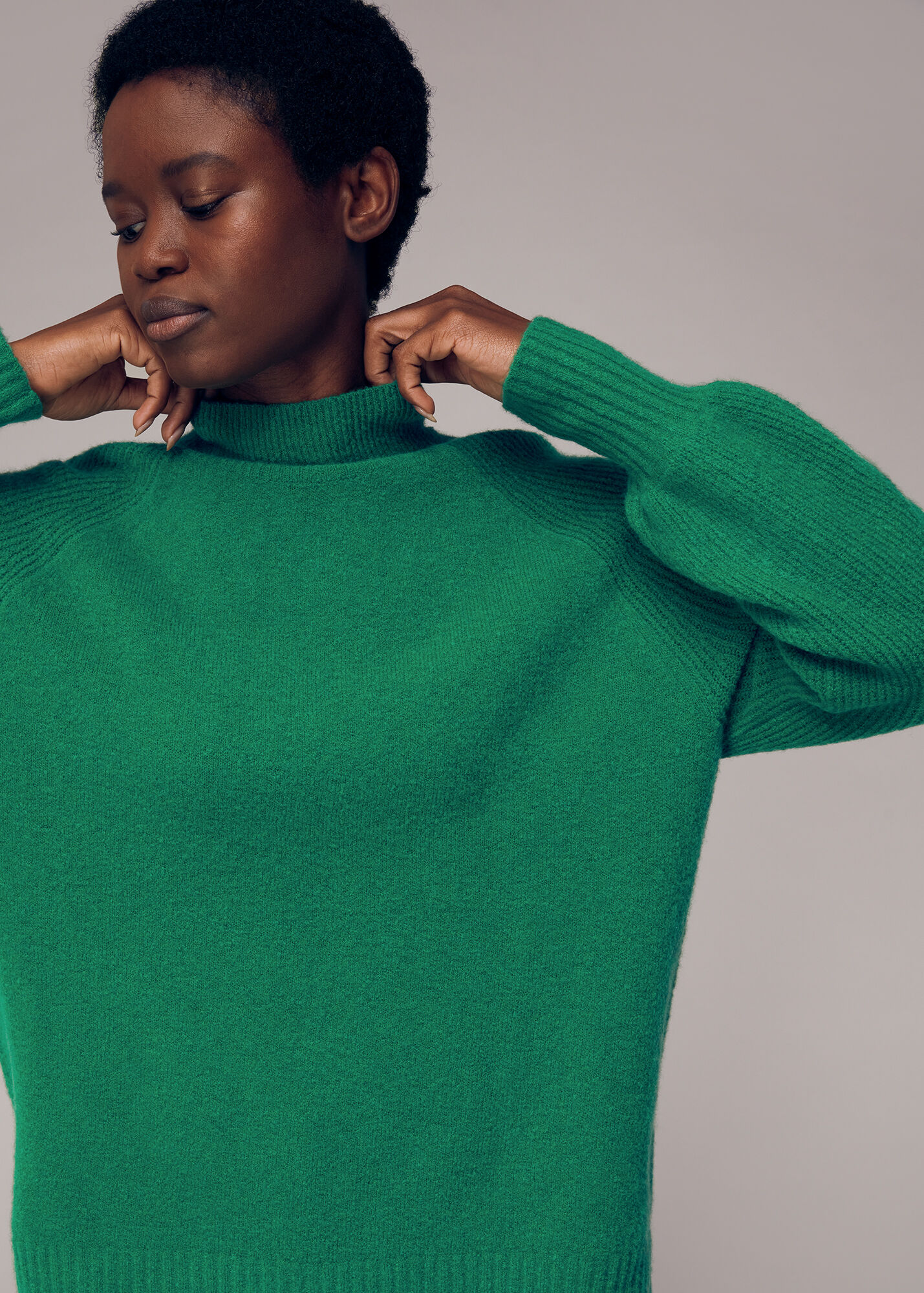 Green Full Sleeve Knitted Jumper WHISTLES Whistles