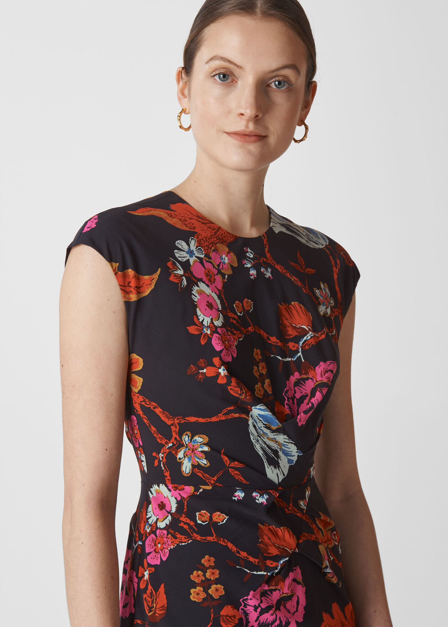 Multicolour Scarf Print Silk Bodycon WHISTLES