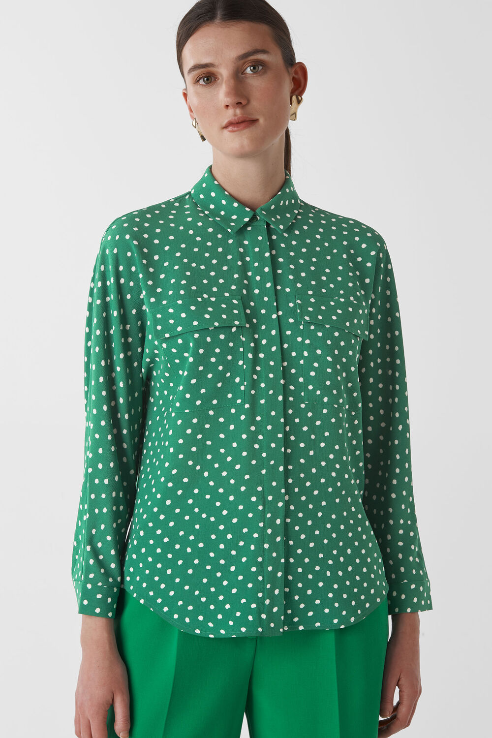 Abstract Selma Blouse Green/Multi