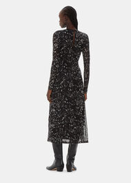 Scribble Bouquet Mesh Dress