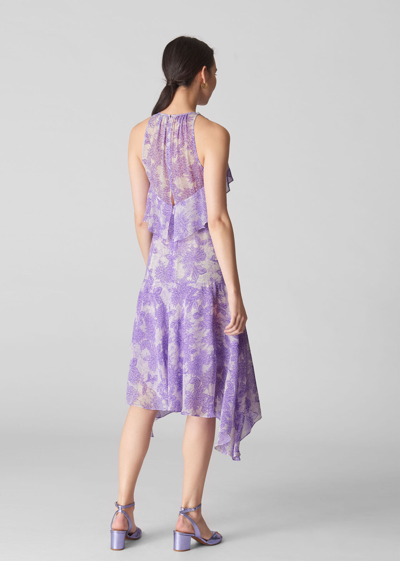 Anne Batik Lily Print Dress Lilac