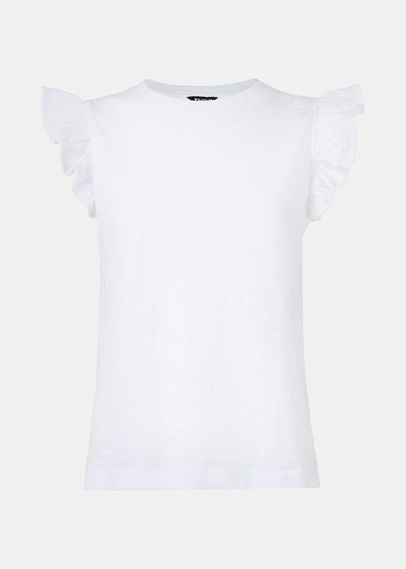 Frill Cap Sleeve T-Shirt