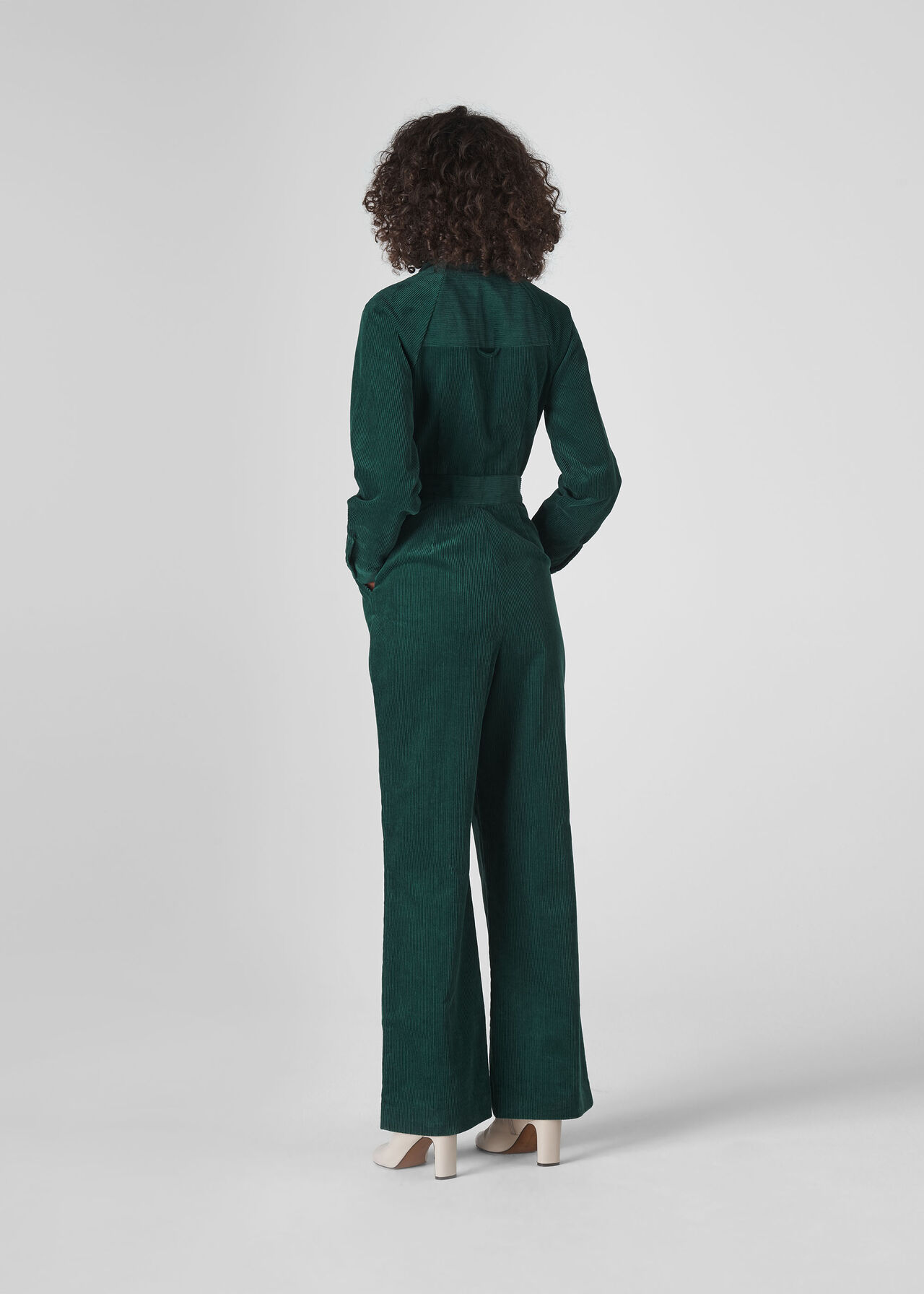 Corduroy Jumpsuit Dark Green