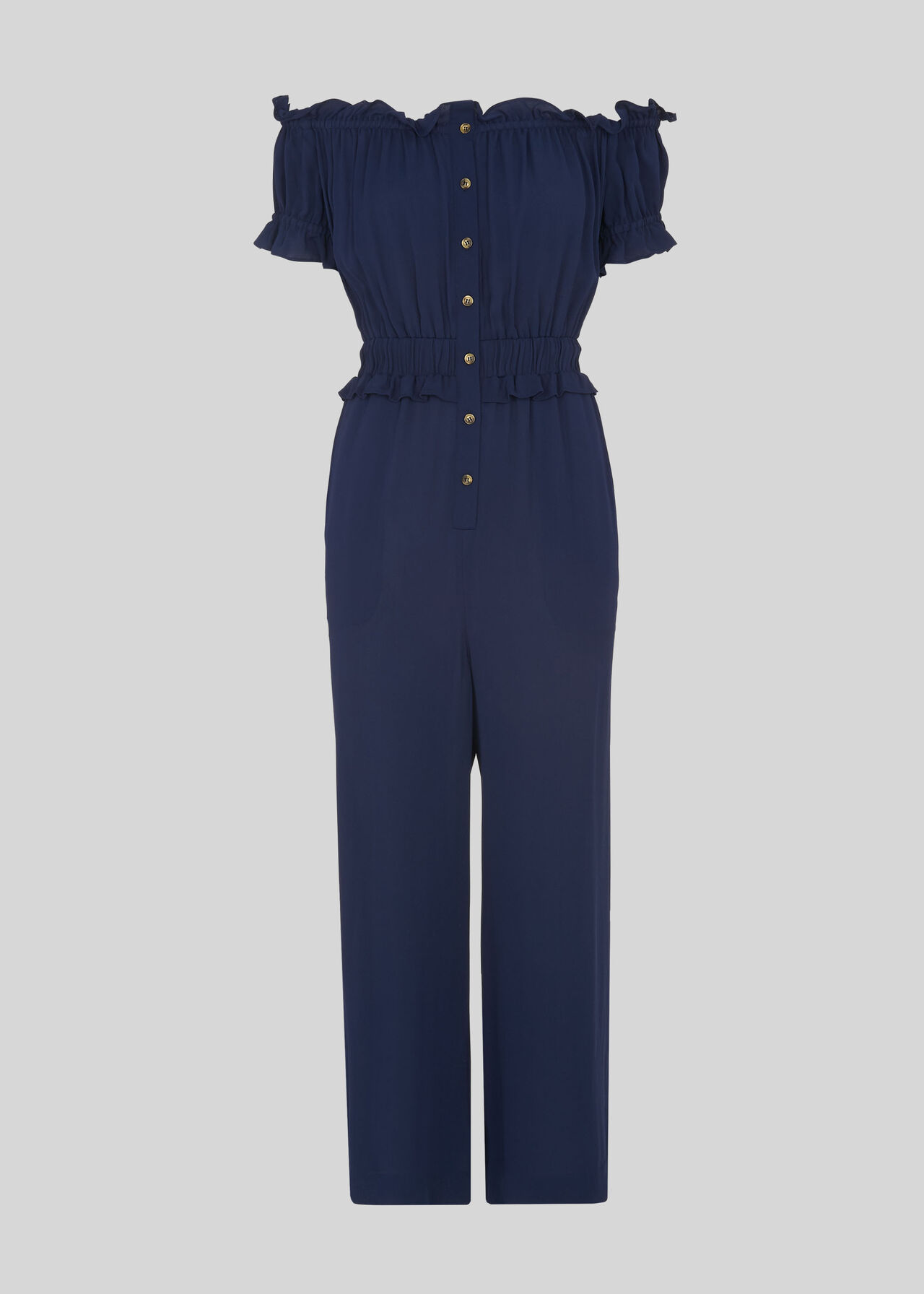 Rosalia Bardot Jumpsuit Navy