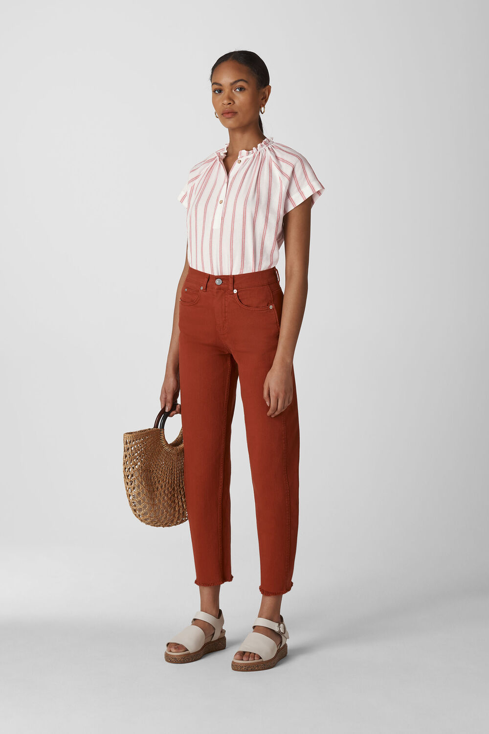 Shira Stripe Top White/Multi