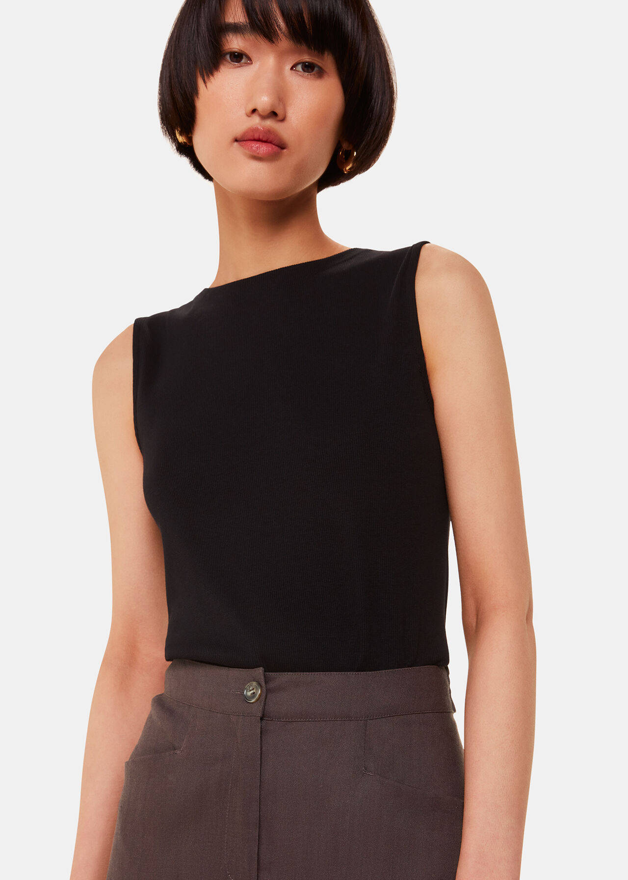 Mila Linen Blend Midi Skirt