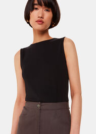 Mila Linen Blend Midi Skirt